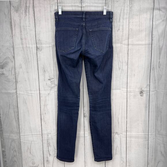 GAP Slim Straight womens stretchy jeans dark wash mid rise Size 26 Regular - Picture 2 of 10